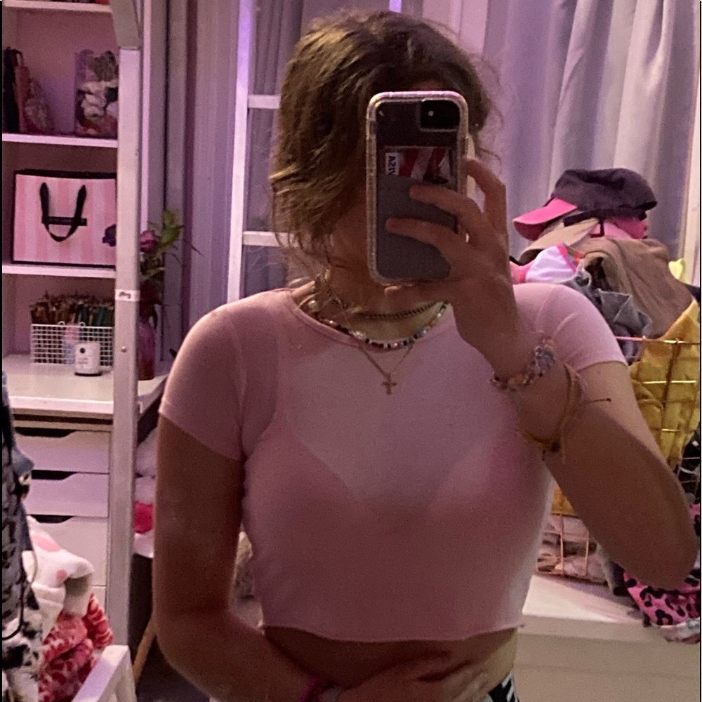 Light Pink Cropped Tee